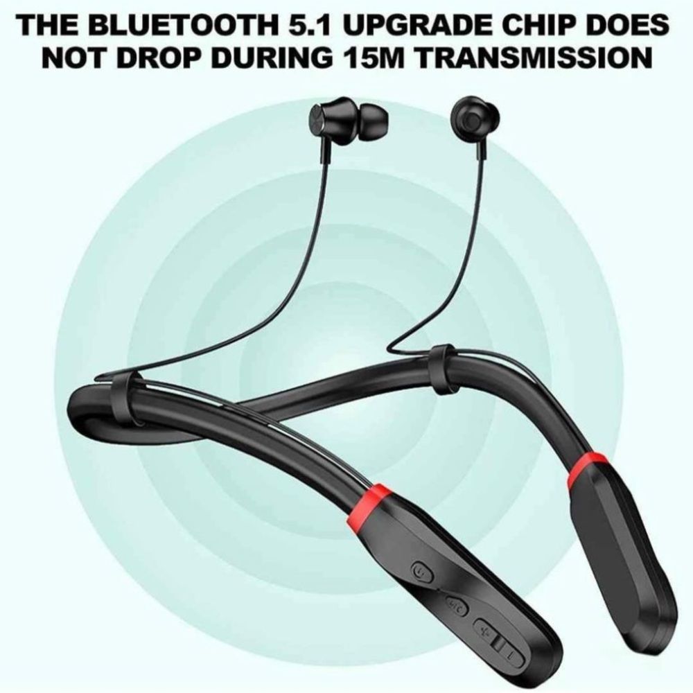 Neckband Bluetooth Headphones, Long Battery Life, 100 Hours, IPX5 Waterproof